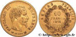 10 francs or Napoléon III, tête nue, grand module 1855 Paris F.506/1