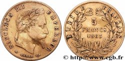 5 francs or Napoléon III, tête laurée 1863 Paris F.502/3