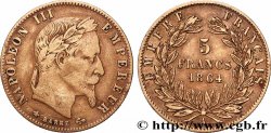 5 francs or Napoléon III, tête laurée 1864 Paris F.502/5