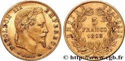 5 francs or Napoléon III, tête laurée 1868 Paris F.502/13