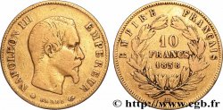 10 francs or Napoléon III, tête nue, grand module 1858 Strasbourg F.506/6
