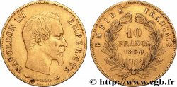 10 francs or Napoléon III, tête nue 1859 Paris F.506/7