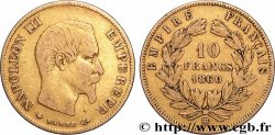 10 francs or Napoléon III, tête nue 1860 Strasbourg F.506/11