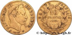 10 francs or Napoléon III, tête laurée 1864 Strasbourg F.507A/7