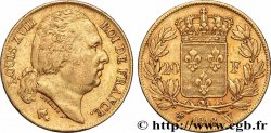 20 francs or Louis XVIII, tête nue 1818 Lille F.519/14