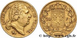 20 francs or Louis XVIII, tête nue 1820 Perpignan F.519/21