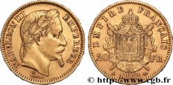 20 francs or Napoléon III, tête laurée 1862 Paris F.532/3
