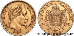 20 francs or Napoléon III, tête laurée 1864 Paris F.532/8