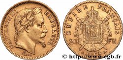 20 francs or Napoléon III, tête laurée 1864 Paris F.532/8