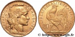20 francs or Coq, Dieu protège la France 1902 Paris F.534/7