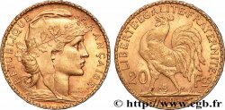 20 francs or Coq, Dieu protège la France 1906 Paris F.534/11