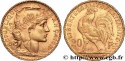 20 francs or Coq, Dieu protège la France 1906 Paris F.534/11