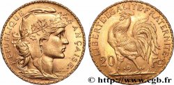 20 francs or Coq, Liberté Égalité Fraternité 1907 Paris F.535/1