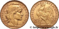 20 francs or Coq, Liberté Égalité Fraternité 1907 Paris F.535/1