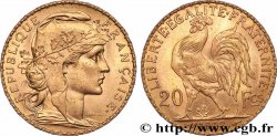 20 francs or Coq, Liberté Égalité Fraternité 1908 Paris F.535/2