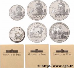 Lot des trois monnaies Belle Épreuve T.A.A.F. (Terres Australes et Antarctiques Françaises) 1992  F5.1202 1