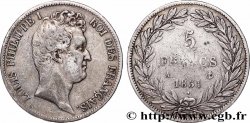 5 francs type Tiolier avec le I, tranche en creux 1831 Paris F.315/14