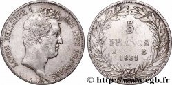 5 francs type Tiolier avec le I, tranche en creux 1831 Paris F.315/14