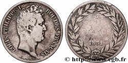 5 francs type Tiolier avec le I, tranche en creux 1831 Lyon F.315/17
