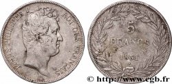 5 francs type Tiolier avec le I, tranche en creux 1831 Lille F.315/27
