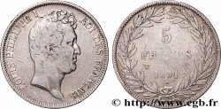 5 francs type Tiolier avec le I, tranche en creux 1831 Lille F.315/27
