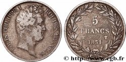 5 francs type Tiolier avec le I, tranche en relief 1831 Lille F.316/4 TB 