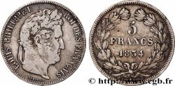 5 francs IIe type Domard 1834 Lille F.324/41