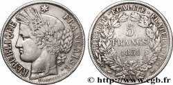 5 francs Cérès, IIe République 1851 Paris F.327/7