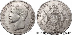 5 francs Napoléon III, tête nue 1856 Lyon F.330/9 TB+ 
