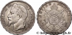5 francs Napoléon III, tête laurée 1868 Paris F.331/12