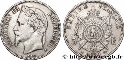 5 francs Napoléon III, tête laurée 1870 Paris F.331/16