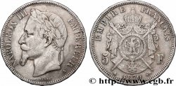 5 francs Napoléon III, tête laurée 1870 Paris F.331/16