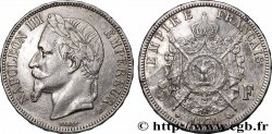 5 francs Napoléon III, tête laurée 1870 Strasbourg F.331/17