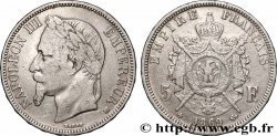 5 francs Napoléon III, tête laurée 1869 Strasbourg F.331/15