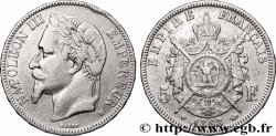 5 francs Napoléon III, tête laurée 1868 Strasbourg F.331/13 BC+ 