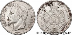 5 francs Napoléon III, tête laurée 1868 Strasbourg F.331/13