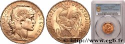 20 francs or Coq, Liberté Égalité Fraternité - Refrappe 1910 Paris F.535/4 var.