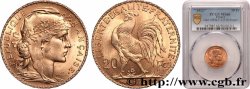 20 francs or Coq, Liberté Égalité Fraternité - Refrappe 1912 Paris F.535/6 var.