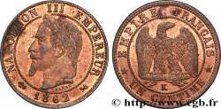 Un centime Napoléon III, tête laurée 1862 Bordeaux F.103/7
