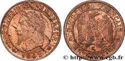 Un centime Napoléon III, tête laurée 1862 Bordeaux F.103/7