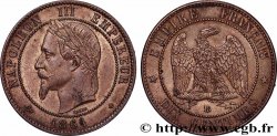 Dix centimes Napoléon III, tête laurée 1861 Strasbourg F.134/5