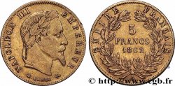 5 francs or Napoléon III, tête laurée 1862 Paris F.502/1