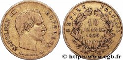 10 francs or Napoléon III, tête nue, grand module 1855 Paris F.506/1