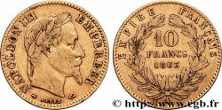 10 francs or Napoléon III, tête laurée, type définitif à grand 10 1863 Paris F.507A/3