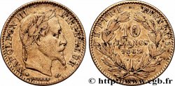 10 francs or Napoléon III, tête laurée, type définitif à grand 10 1863 Strasbourg F.507A/4