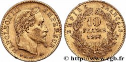 10 francs or Napoléon III, tête laurée 1866 Strasbourg F.507A/14