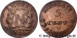 5 cent. Anvers à l’N, frappe de l’atelier de Wolschot 1814 Anvers F.115B/1