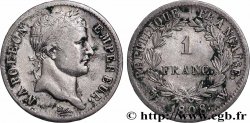 1 franc Napoléon Ier tête laurée, République française 1808 Lille F.204/15