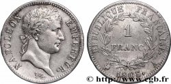 1 franc Napoléon Ier tête laurée, République française 1808 Paris F.204/2