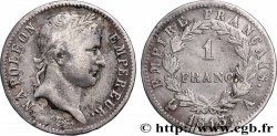 1 franc Napoléon Ier tête laurée, Empire français 1813 Paris F.205/58